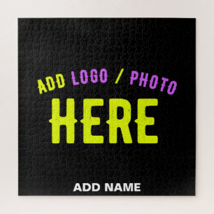 STYLISH MODERN CUSTOMIZABLE BLACK VERIFIED BRANDED JIGSAW PUZZLE