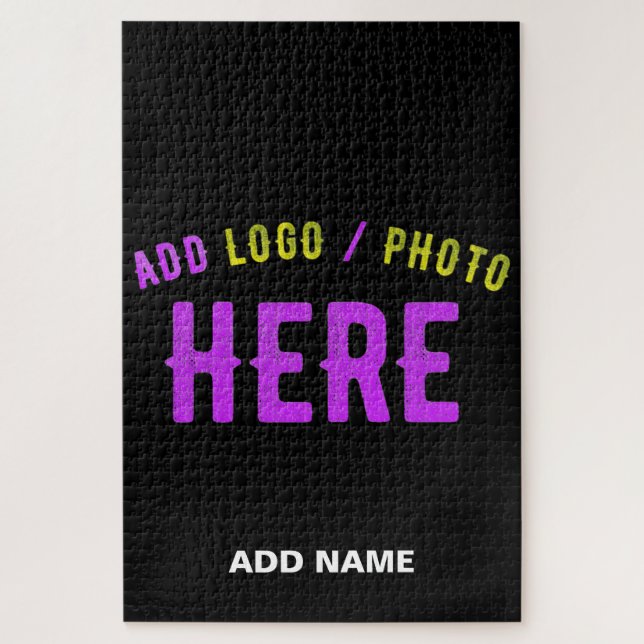 STYLISH MODERN CUSTOMIZABLE BLACK VERIFIED BRANDED JIGSAW PUZZLE (Vertical)