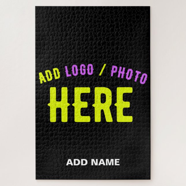 STYLISH MODERN CUSTOMIZABLE BLACK VERIFIED BRANDED JIGSAW PUZZLE (Vertical)