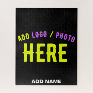 STYLISH MODERN CUSTOMIZABLE BLACK VERIFIED BRANDED JIGSAW PUZZLE