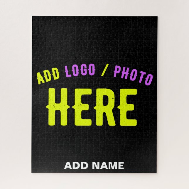 STYLISH MODERN CUSTOMIZABLE BLACK VERIFIED BRANDED JIGSAW PUZZLE (Vertical)