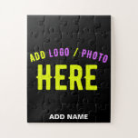 STYLISH MODERN CUSTOMIZABLE BLACK VERIFIED BRANDED JIGSAW PUZZLE<br><div class="desc">THIS IS A DESIGN FITTING FOR EVERYONE.YOU CAN CHANGE, RESIZE OR ADD LOGO, PHOTO, TEXT AND COLOURS THE WAY YOU LIKE.THANK YOU.</div>