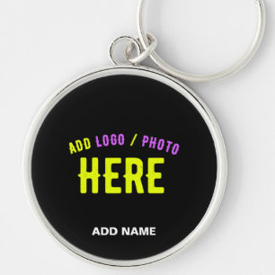 STYLISH MODERN CUSTOMIZABLE BLACK VERIFIED BRANDED KEY RING