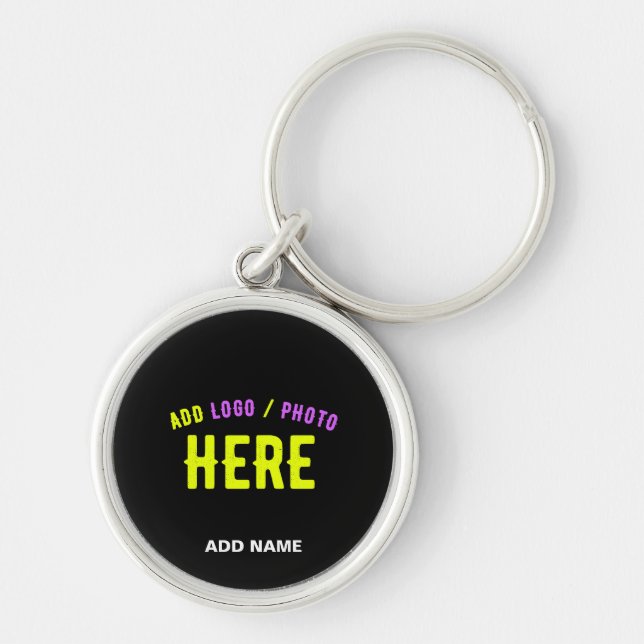STYLISH MODERN CUSTOMIZABLE BLACK VERIFIED BRANDED KEY RING (Front)