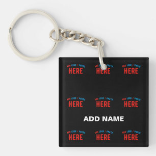 STYLISH MODERN CUSTOMIZABLE BLACK VERIFIED BRANDED KEY RING