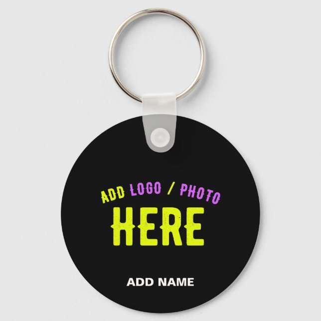 STYLISH MODERN CUSTOMIZABLE BLACK VERIFIED BRANDED KEY RING (Front)