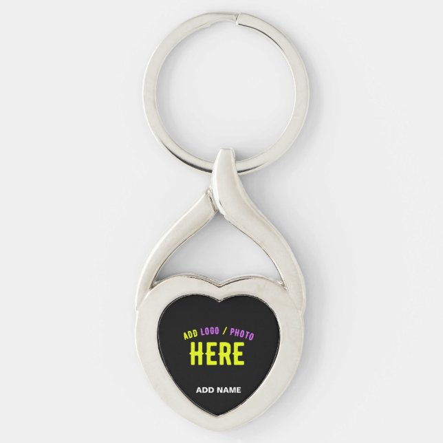 STYLISH MODERN CUSTOMIZABLE BLACK VERIFIED BRANDED KEY RING (Front)