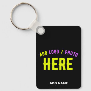 STYLISH MODERN CUSTOMIZABLE BLACK VERIFIED BRANDED KEY RING