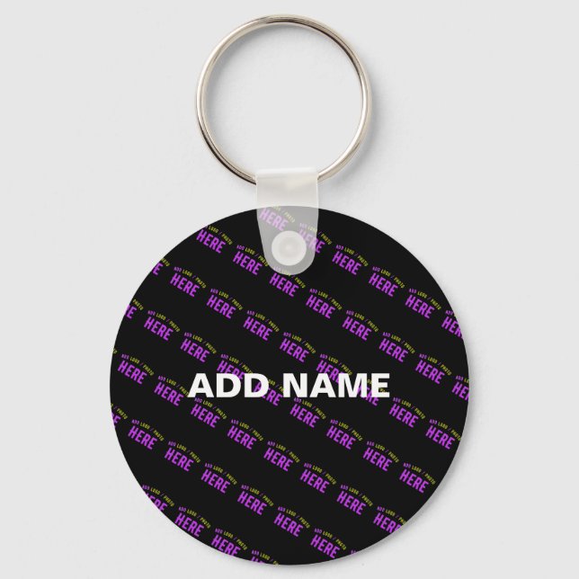 STYLISH MODERN CUSTOMIZABLE BLACK VERIFIED BRANDED KEY RING (Front)