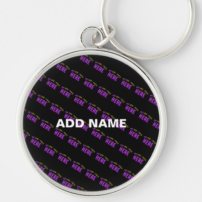 STYLISH MODERN CUSTOMIZABLE BLACK VERIFIED BRANDED KEY RING (Front)