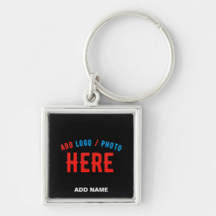 STYLISH MODERN CUSTOMIZABLE BLACK VERIFIED BRANDED KEY RING