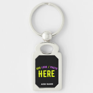 STYLISH MODERN CUSTOMIZABLE BLACK VERIFIED BRANDED KEY RING