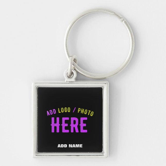 STYLISH MODERN CUSTOMIZABLE BLACK VERIFIED BRANDED KEY RING (Front)