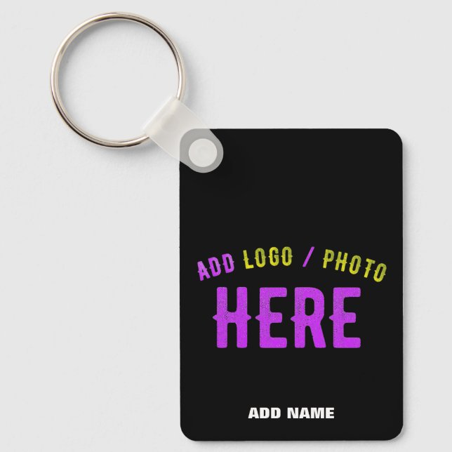 STYLISH MODERN CUSTOMIZABLE BLACK VERIFIED BRANDED KEY RING (Front)