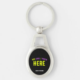 STYLISH MODERN CUSTOMIZABLE BLACK VERIFIED BRANDED KEY RING