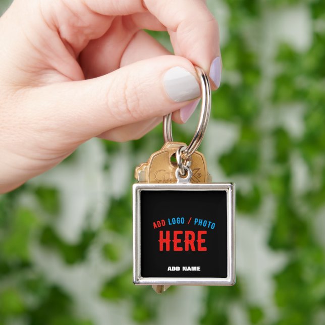 STYLISH MODERN CUSTOMIZABLE BLACK VERIFIED BRANDED KEY RING (Hand)