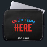 STYLISH MODERN CUSTOMIZABLE BLACK VERIFIED BRANDED LAPTOP SLEEVE<br><div class="desc">THIS IS A DESIGN FITTING FOR CUSTOMERS.YOU CAN CHANGE, RESIZE OR ADD LOGO, PHOTO, TEXT AND COLOURS THE WAY YOU LIKE.THANK YOU.</div>