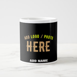 STYLISH MODERN CUSTOMIZABLE BLACK VERIFIED BRANDED LARGE COFFEE MUG