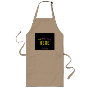 STYLISH MODERN CUSTOMIZABLE BLACK VERIFIED BRANDED LONG APRON