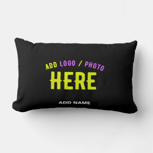 STYLISH MODERN CUSTOMIZABLE BLACK VERIFIED BRANDED LUMBAR CUSHION