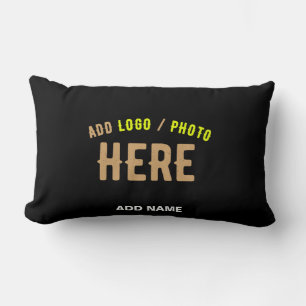 STYLISH MODERN CUSTOMIZABLE BLACK VERIFIED BRANDED LUMBAR CUSHION