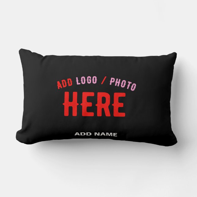 STYLISH MODERN CUSTOMIZABLE BLACK VERIFIED BRANDED LUMBAR CUSHION (Front)