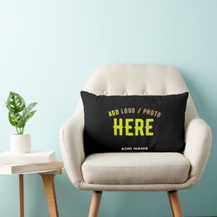 STYLISH MODERN CUSTOMIZABLE BLACK VERIFIED BRANDED LUMBAR CUSHION