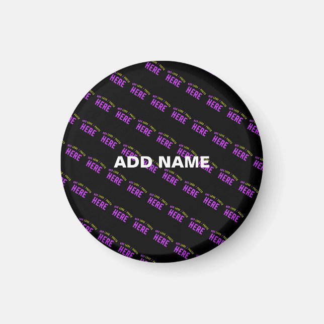 STYLISH MODERN CUSTOMIZABLE BLACK VERIFIED BRANDED MAGNET (Front)