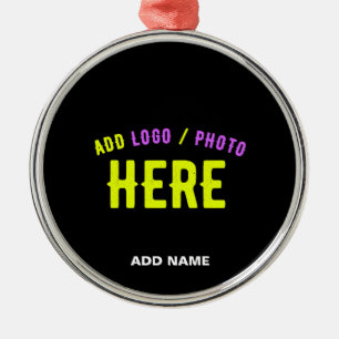 STYLISH MODERN CUSTOMIZABLE BLACK VERIFIED BRANDED METAL ORNAMENT