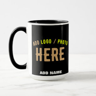 STYLISH MODERN CUSTOMIZABLE BLACK VERIFIED BRANDED MUG