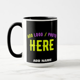 STYLISH MODERN CUSTOMIZABLE BLACK VERIFIED BRANDED MUG