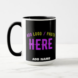 STYLISH MODERN CUSTOMIZABLE BLACK VERIFIED BRANDED MUG