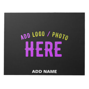 STYLISH MODERN CUSTOMIZABLE BLACK VERIFIED BRANDED NOTEPAD
