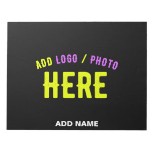 STYLISH MODERN CUSTOMIZABLE BLACK VERIFIED BRANDED NOTEPAD