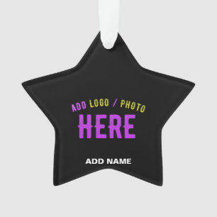 STYLISH MODERN CUSTOMIZABLE BLACK VERIFIED BRANDED ORNAMENT