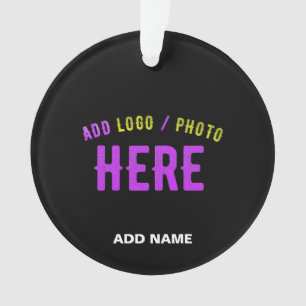 STYLISH MODERN CUSTOMIZABLE BLACK VERIFIED BRANDED ORNAMENT