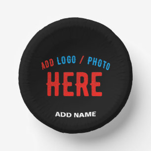 STYLISH MODERN CUSTOMIZABLE BLACK VERIFIED BRANDED PAPER PLATE