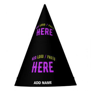 STYLISH MODERN CUSTOMIZABLE BLACK VERIFIED BRANDED PARTY HAT