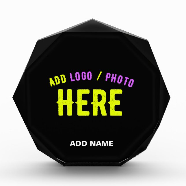 STYLISH MODERN CUSTOMIZABLE BLACK VERIFIED BRANDED PHOTO BLOCK (Front)