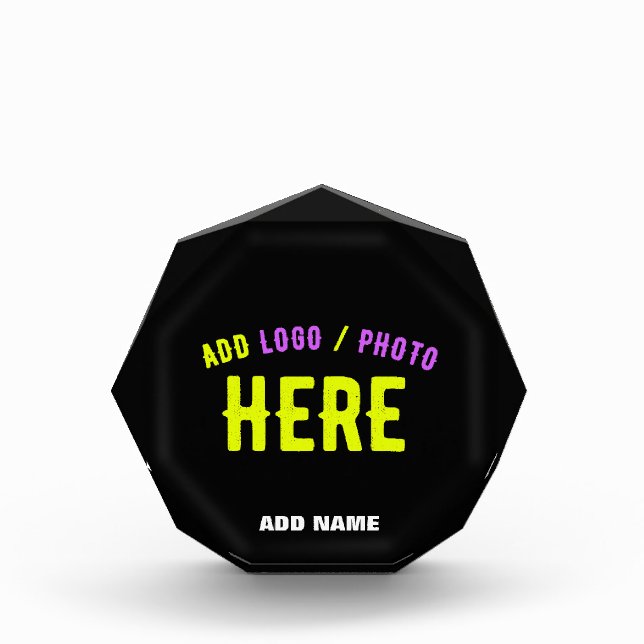 STYLISH MODERN CUSTOMIZABLE BLACK VERIFIED BRANDED PHOTO BLOCK (Front)