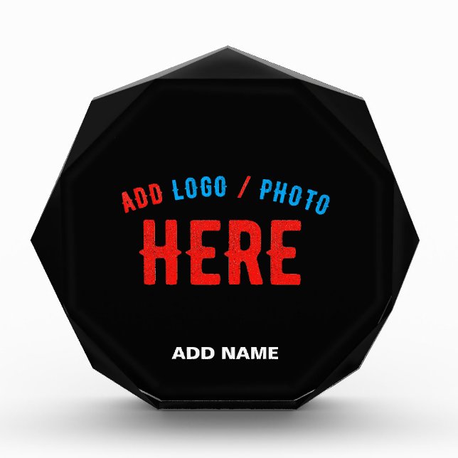 STYLISH MODERN CUSTOMIZABLE BLACK VERIFIED BRANDED PHOTO BLOCK (Front)