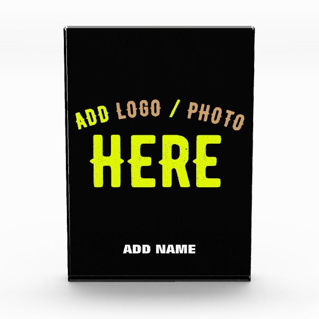 STYLISH MODERN CUSTOMIZABLE BLACK VERIFIED BRANDED PHOTO BLOCK (Front)