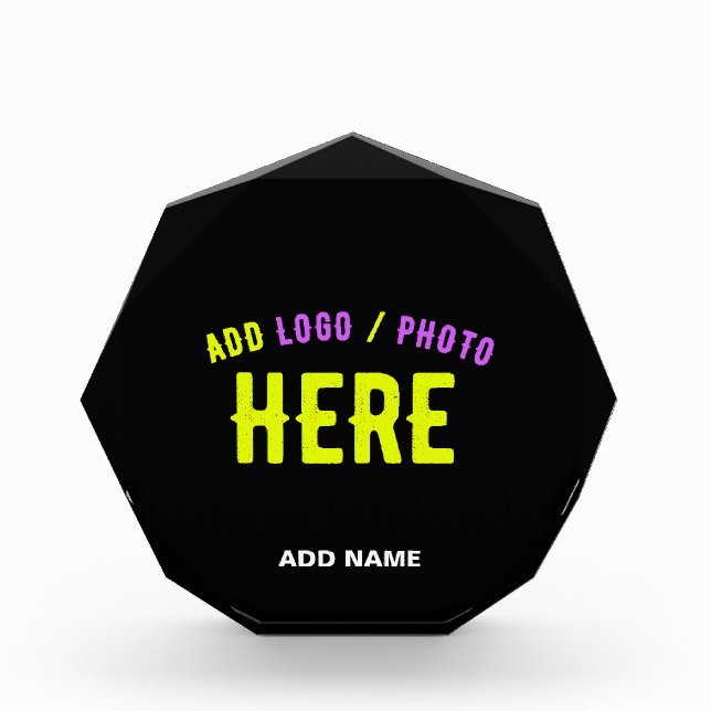 STYLISH MODERN CUSTOMIZABLE BLACK VERIFIED BRANDED PHOTO BLOCK (Front)