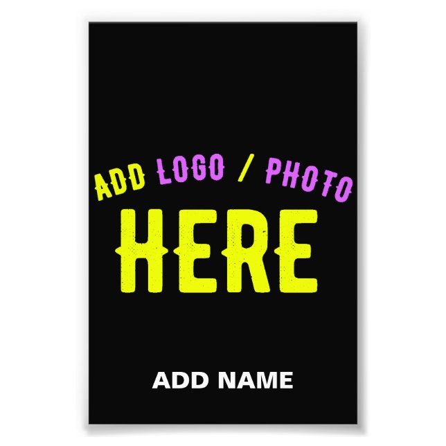 STYLISH MODERN CUSTOMIZABLE BLACK VERIFIED BRANDED PHOTO PRINT (Front)