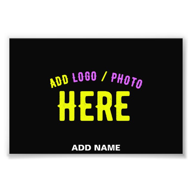 STYLISH MODERN CUSTOMIZABLE BLACK VERIFIED BRANDED PHOTO PRINT (Front)