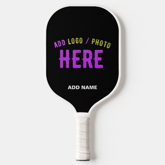 STYLISH MODERN CUSTOMIZABLE BLACK VERIFIED BRANDED PICKLEBALL PADDLE (Front)
