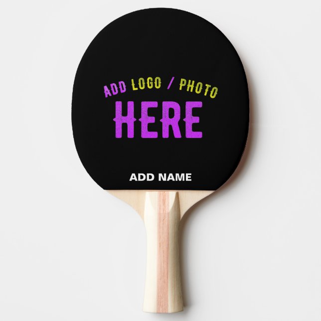 STYLISH MODERN CUSTOMIZABLE BLACK VERIFIED BRANDED PING PONG PADDLE (Front)