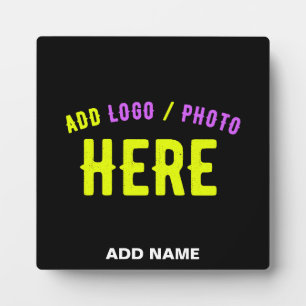 STYLISH MODERN CUSTOMIZABLE BLACK VERIFIED BRANDED PLAQUE