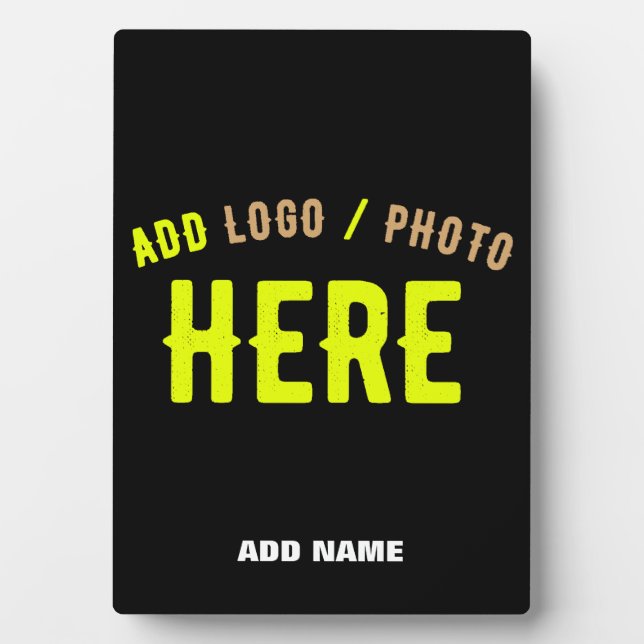 STYLISH MODERN CUSTOMIZABLE BLACK VERIFIED BRANDED PLAQUE (Front)