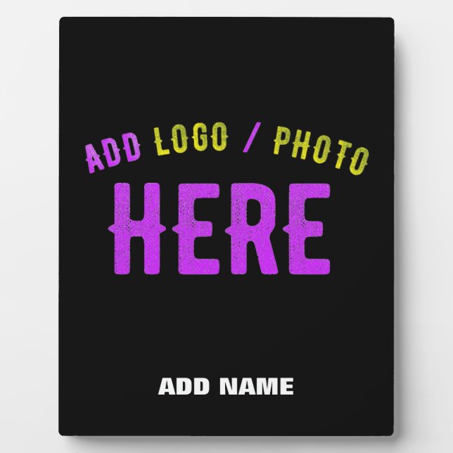 STYLISH MODERN CUSTOMIZABLE BLACK VERIFIED BRANDED PLAQUE (Front)